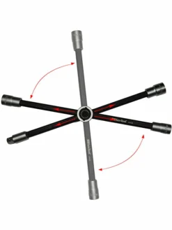 Ken Tool Automotive Tools Stow & Go 4-Way Heavy-Duty Lug Wrench