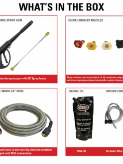 Pressure Washers Simpson MegaShot Cold Water Honda GCV160 (160cc) Gas Engine Pressure Washer - 3000 PSI - 2.4 GPM Axial Pump