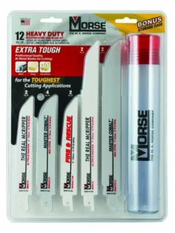 Morse Reciprocating Saw Blade Assortment With Storage Case - 12 Pieces