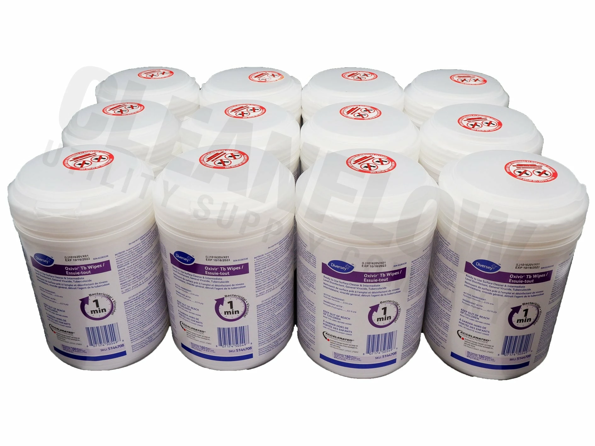 Diversey Oxivir TB Disinfectant Wipes | 6-in X 7-in Wipes | 160 Count Tub - Case Of 12 Tubs 4 Diversey Oxivir TB Disinfectant Wipes | 6-in X 7-in Wipes | 160 Count Tub - Case Of 12 Tubs