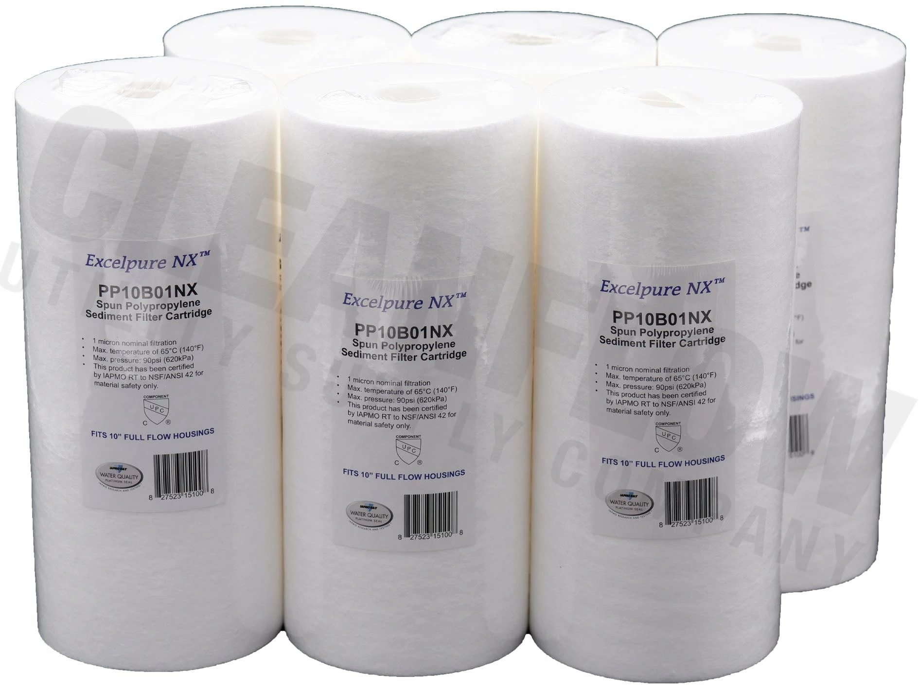 Commercial Water Filters And UV Parts Excelpure 4.5" OD Big Blue Melt Blown Polypropylene Water Filters - Various Lengths And Micron Ratings 4 Commercial Water Filters And UV Parts Excelpure 4.5" OD Big Blue Melt Blown Polypropylene Water Filters - Various Lengths And Micron Ratings
