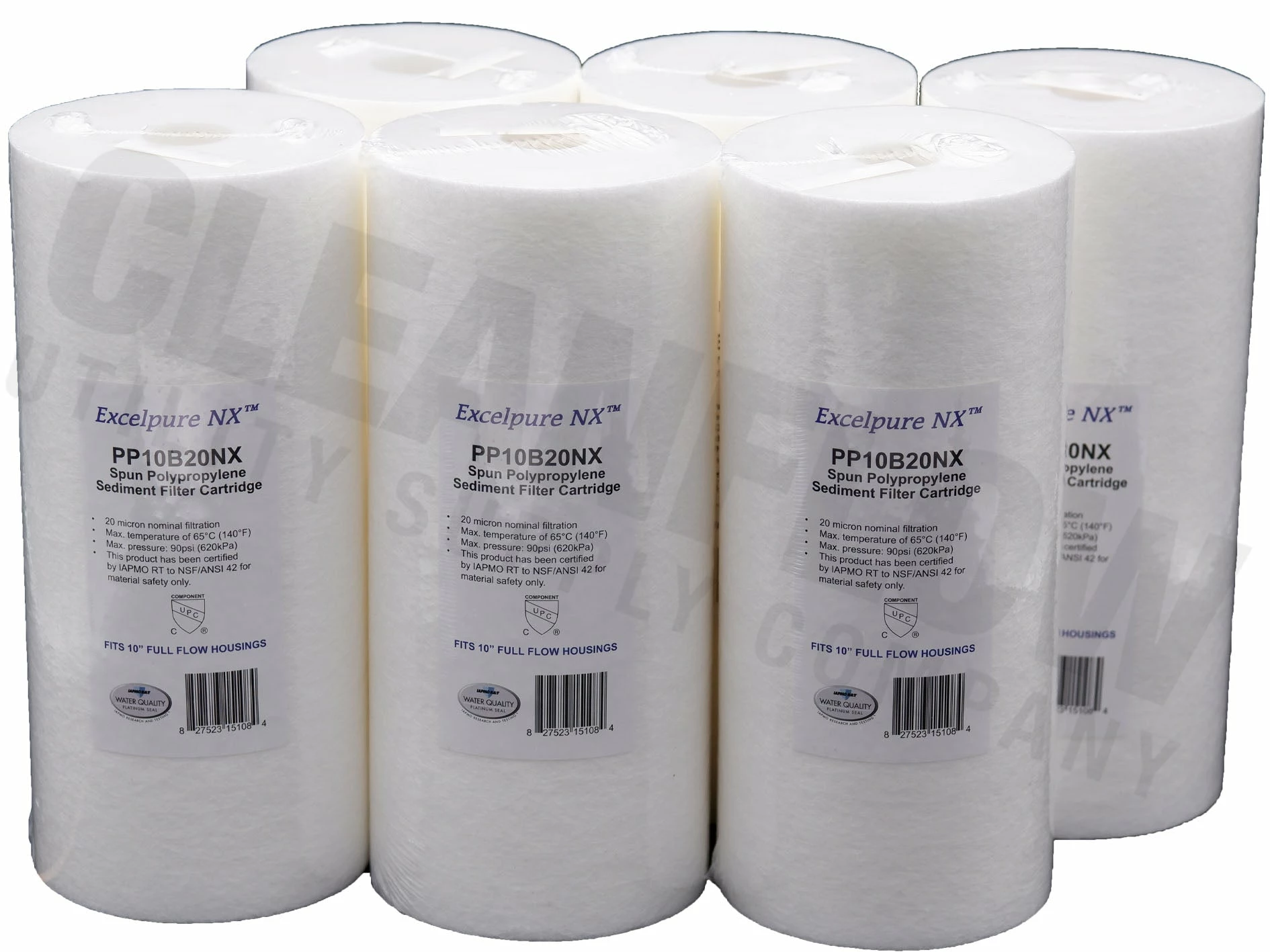 Commercial Water Filters And UV Parts Excelpure 4.5" OD Big Blue Melt Blown Polypropylene Water Filters - Various Lengths And Micron Ratings 8 Commercial Water Filters And UV Parts Excelpure 4.5" OD Big Blue Melt Blown Polypropylene Water Filters - Various Lengths And Micron Ratings