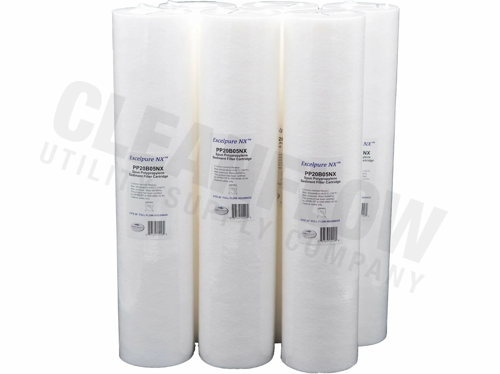 Commercial Water Filters And UV Parts Excelpure 4.5" OD Big Blue Melt Blown Polypropylene Water Filters - Various Lengths And Micron Ratings 12 Commercial Water Filters And UV Parts Excelpure 4.5" OD Big Blue Melt Blown Polypropylene Water Filters - Various Lengths And Micron Ratings