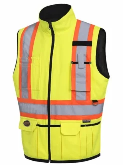 Pioneer Poly/Cotton Insulated Reversible Safety Vest | Yellow | S-5XL