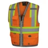 Hi-Vis Work Wear Pioneer Hi Vis Mesh Back Surveyor Safety Vest | S-4XL