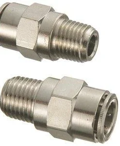 Greenline Tubing And Fittings Nickel Plated Brass Push To Connect Male Tube Connector