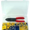 Automotive Supplies Quick Cable PVC Solderless Terminal Kit W/ Crimper - 295 Piece
