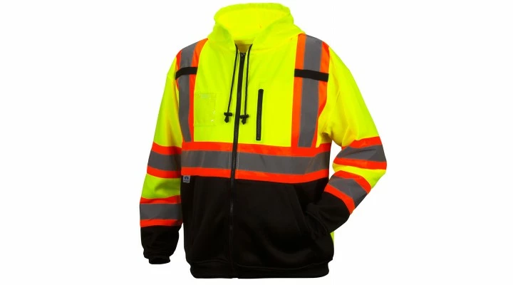 Hi-Vis Work Wear Pyramex Hi Vis Zip-Up Sweatshirt With Teflon™ Water Resistant Treatment | Sizes M - 5XL 3 Hi-Vis Work Wear Pyramex Hi Vis Zip-Up Sweatshirt With Teflon™ Water Resistant Treatment | Sizes M - 5XL