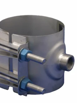 Waterworks Products Robar 2616 Stainless Single Section Tapped Service Saddles | IP Threaded Tap