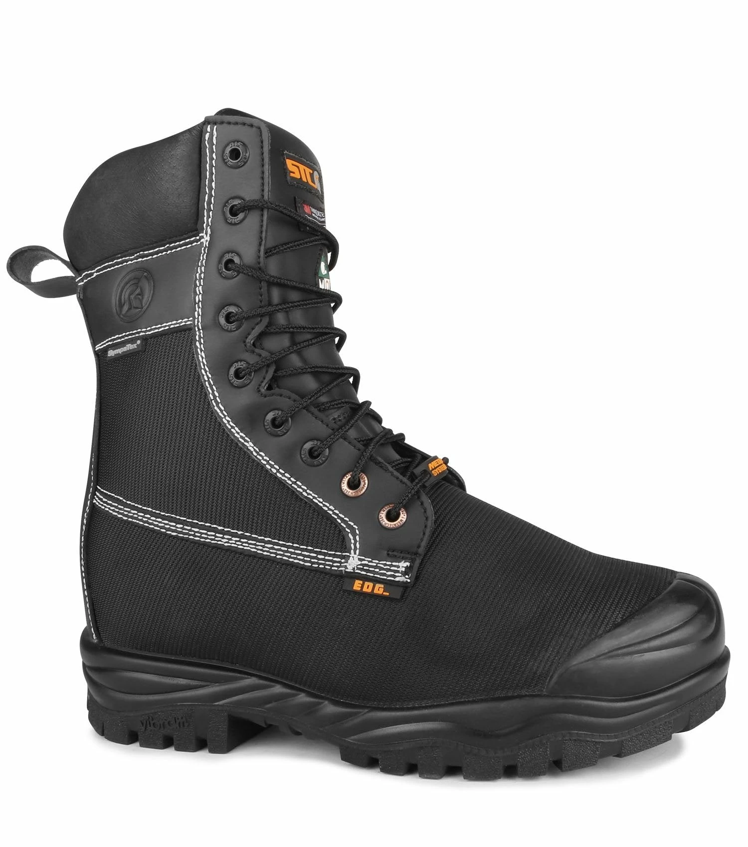 STC Larch 8" Internal Metguard Ballistic Nylon Safety Boot With Vibram® Fire & Ice Sole | Black | Sizes 7 - 14 3 STC Larch 8" Internal Metguard Ballistic Nylon Safety Boot With Vibram® Fire & Ice Sole | Black | Sizes 7 - 14