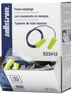 Sellstrom Premium Corded Disposable Earplugs - 100 Pairs Personal Protective Equipment
