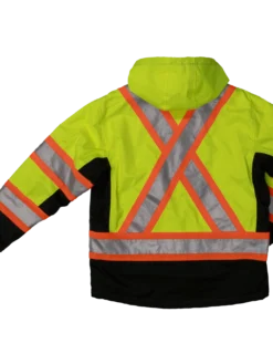 Tough Duck S245 Fleece Lined 300D Waterproof/Breathable Ripstop Safety Jacket | XS-5XL Hi-Vis Work Wear
