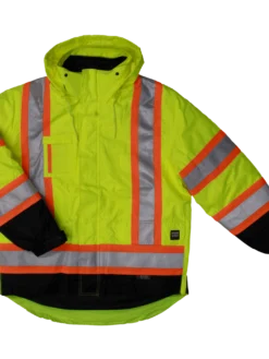 Work King S426 Insulated 300D 5-In-1 Safety Jacket | Yellow | Limited Size Selection Hi-Vis Work Wear
