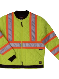 Tough Duck S432 Quilted Poly Safety Freezer Jacket | XS-5XL Hi-Vis Work Wear