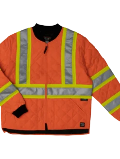 Tough Duck S432 Quilted Poly Safety Freezer Jacket | XS-5XL Hi-Vis Work Wear