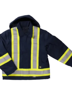 Hi-Vis Work Wear Tough Duck S457 Cotton Duck Winter Safety Jacket | XS-5XL