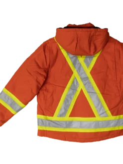 Hi-Vis Work Wear Tough Duck S457 Cotton Duck Winter Safety Jacket | XS-5XL