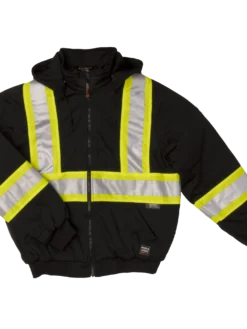 Tough Duck S474 Insulated Safety Hoodie | Black | XS-5XL Hi-Vis Work Wear