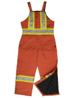 Tough Duck S757 Premium Insulated Cotton Duck Safety Bib Overalls | XS-5XL Hi-Vis Work Wear