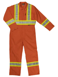 Hi-Vis Work Wear Tough Duck S792 Unlined Hi Vis Poly/Cotton Coveralls | XS-5XL