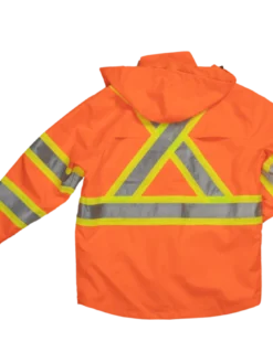 Tough Duck SJ35 Waterproof Breathable Ripstop 300D Safety Rain Jacket | XS - 5XL