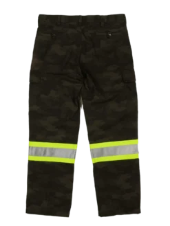 Cleanflow Sales 9 Hi-Vis Work Wear Tough Duck SP04 Camo Flex Duck Safety Cargo Utility Pant