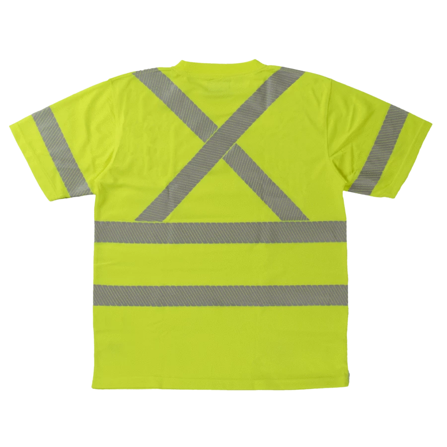 Hi-Vis Work Wear Tough Duck ST07 Premium Birdseye Safety T-Shirt With Segmented Stripes And Pocket | XS-5XL 8 Hi-Vis Work Wear Tough Duck ST07 Premium Birdseye Safety T-Shirt With Segmented Stripes And Pocket | XS-5XL