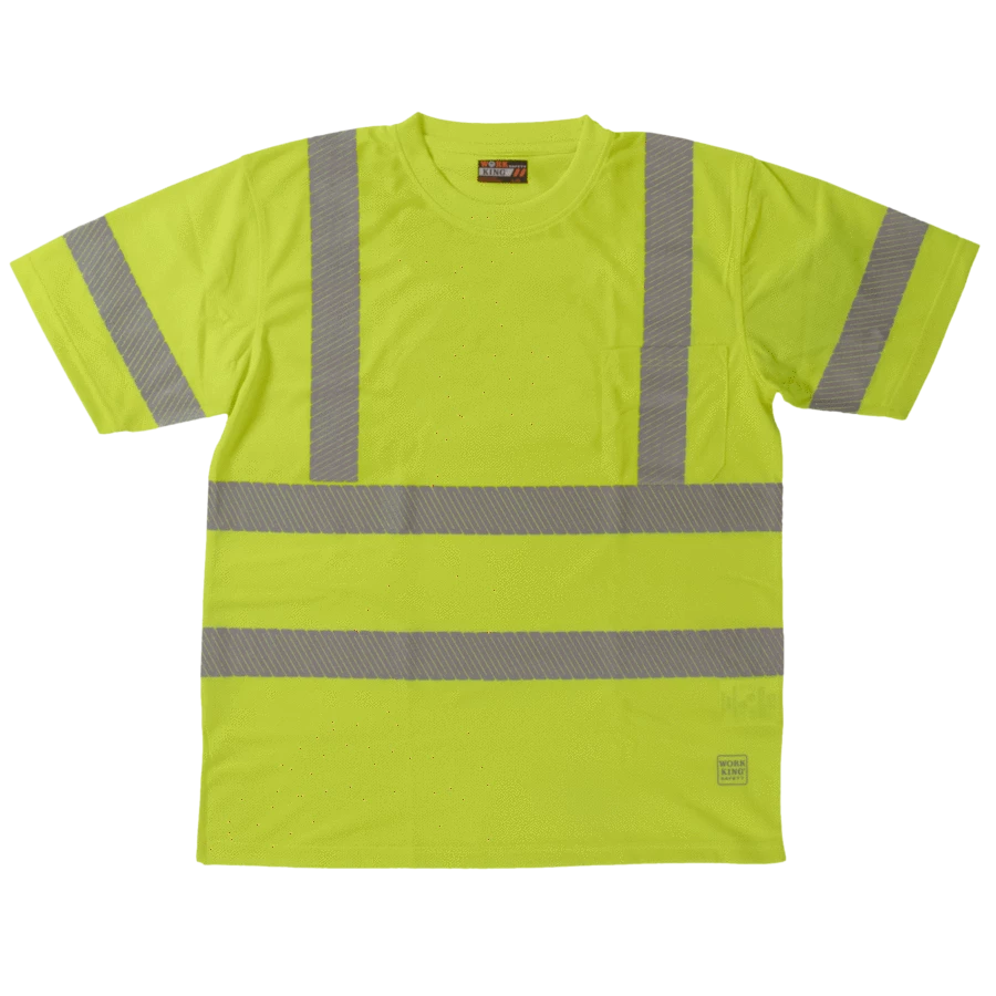 Hi-Vis Work Wear Tough Duck ST07 Premium Birdseye Safety T-Shirt With Segmented Stripes And Pocket | XS-5XL 7 Hi-Vis Work Wear Tough Duck ST07 Premium Birdseye Safety T-Shirt With Segmented Stripes And Pocket | XS-5XL