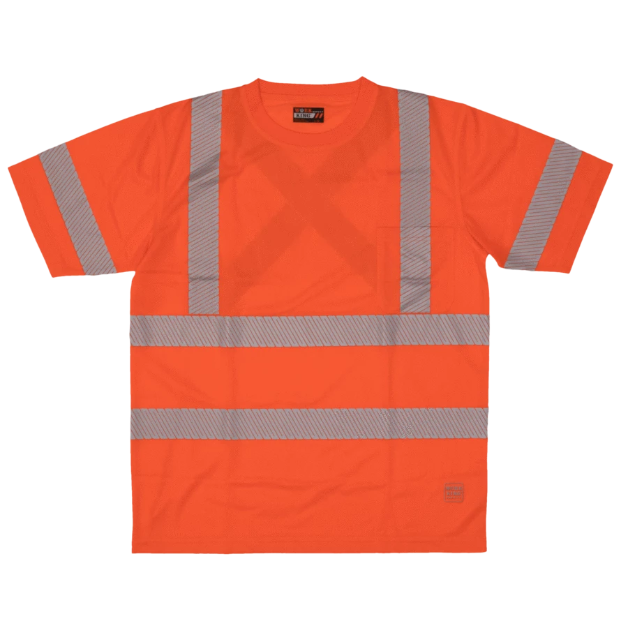 Hi-Vis Work Wear Tough Duck ST07 Premium Birdseye Safety T-Shirt With Segmented Stripes And Pocket | XS-5XL 5 Hi-Vis Work Wear Tough Duck ST07 Premium Birdseye Safety T-Shirt With Segmented Stripes And Pocket | XS-5XL