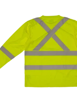 Tough Duck ST08 Premium Birdseye Safety Long Sleeve With Segmented Stripes And Pocket | XS-5XL