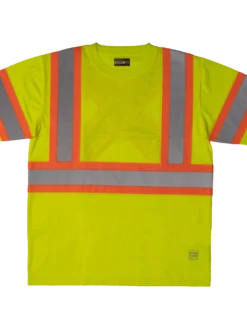 Hi-Vis Work Wear Tough Duck ST09 Polyester Micro Mesh Shirt W/ Armband | XS-5XL