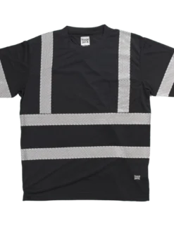 Tough Duck ST12 Premium Polyester Jersey Safety T-Shirt With Segmented Stripes And Pocket | XS-5XL Hi-Vis Work Wear