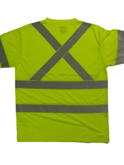 Tough Duck ST12 Premium Polyester Jersey Safety T-Shirt With Segmented Stripes And Pocket | XS-5XL Hi-Vis Work Wear