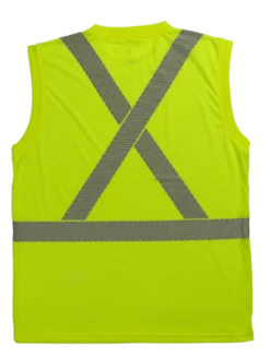 Hi-Vis Work Wear Tough Duck ST15 Sleeveless Safety T-Shirt | XS-5XL