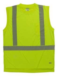 Hi-Vis Work Wear Tough Duck ST15 Sleeveless Safety T-Shirt | XS-5XL