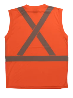 Hi-Vis Work Wear Tough Duck ST15 Sleeveless Safety T-Shirt | XS-5XL