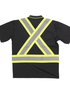 Hi-Vis Work Wear Tough Duck ST17 Premium Polyester Birdseye Short Sleeve Safety Polo Shirt With Chest Pocket | XS-5XL