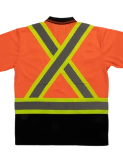 Hi-Vis Work Wear Tough Duck ST17 Premium Polyester Birdseye Short Sleeve Safety Polo Shirt With Chest Pocket | XS-5XL