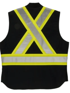 Tough Duck SV06 Quilt Lined Cotton Duck Safety Vest | XS-5XL Hi-Vis Work Wear