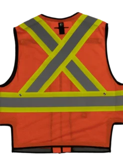Hi-Vis Work Wear Tough Duck SV09 Harness Compatible Safety Vest | XS-5XL