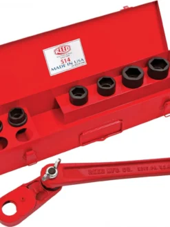 Reed L514 Thru-Bolt Utility Set | Adjustable Angle Handle And 6 Sockets