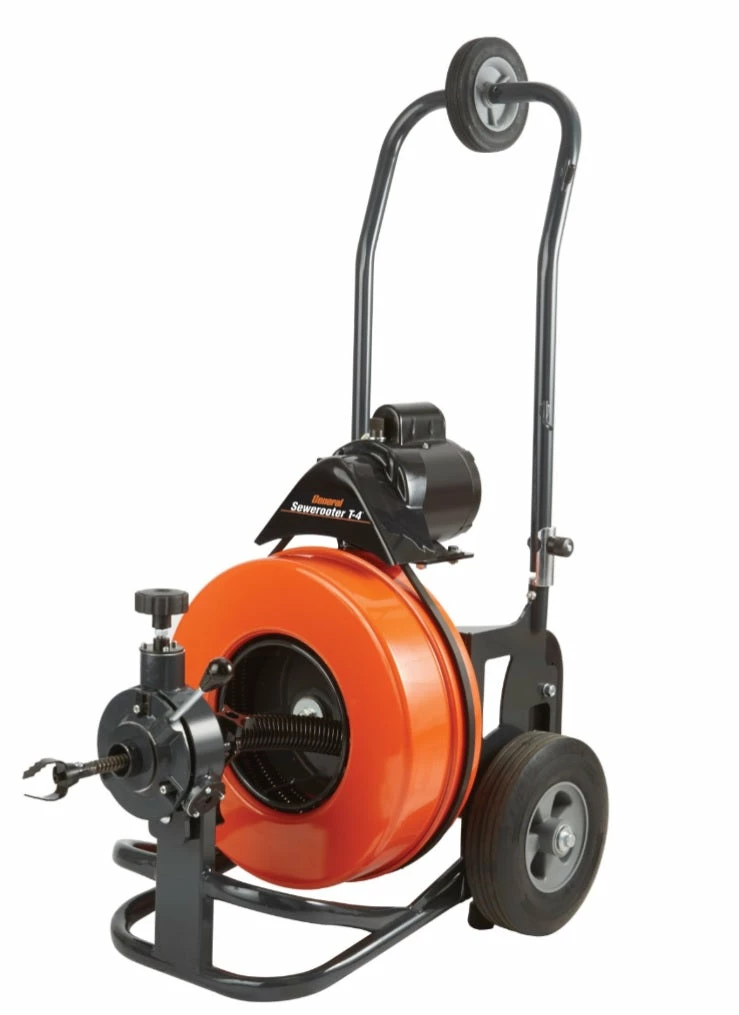 General Pipe Cleaners Drain Cleaners And De-Icers General Sewerooter QPT4 Drain Cleaner Machine For 3" - 4" Lines | 1/3 HP 3 General Pipe Cleaners Drain Cleaners And De-Icers General Sewerooter QPT4 Drain Cleaner Machine For 3" - 4" Lines | 1/3 HP