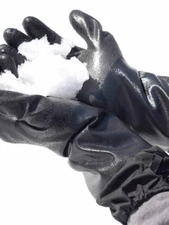 Cleanflow Sales 4 Work Gloves Showa TEMRES® 282-02 Acrylic Insulated Polyurethane Coated Rough Grip Winter Glove W/ Draw Cord Cuff