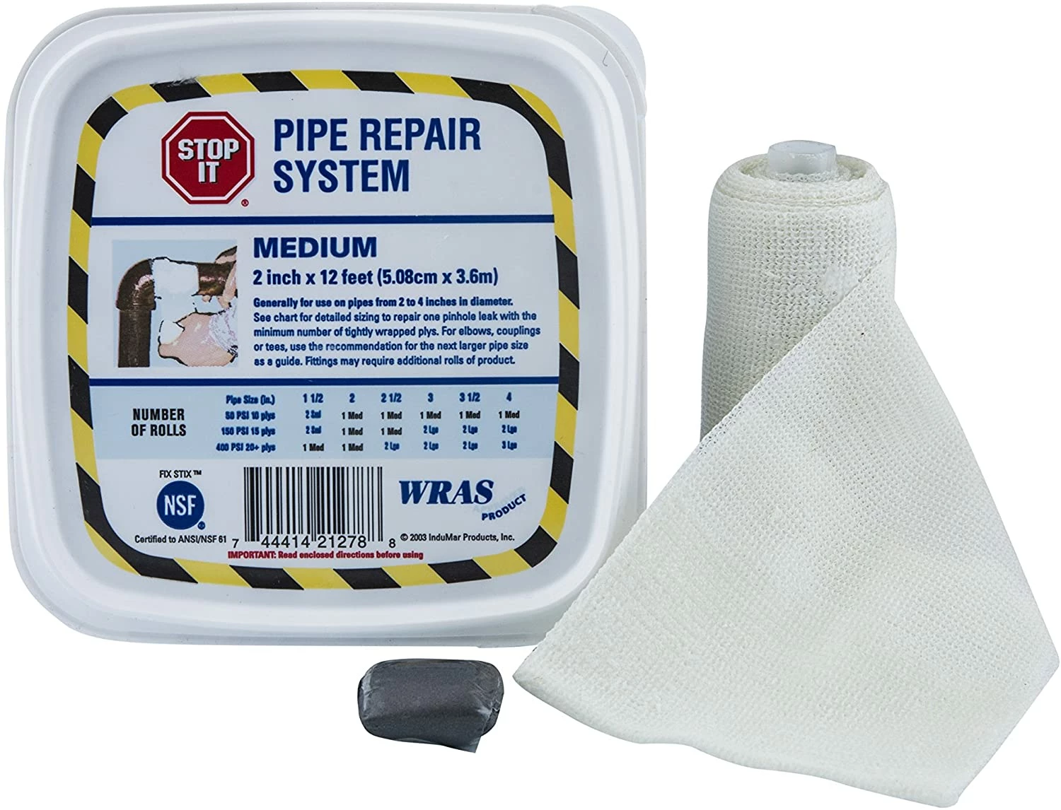 InduMar Products Stop It Pipe Repair System - Medium - 2-In X 12-Ft 3 InduMar Products Stop It Pipe Repair System - Medium - 2-In X 12-Ft
