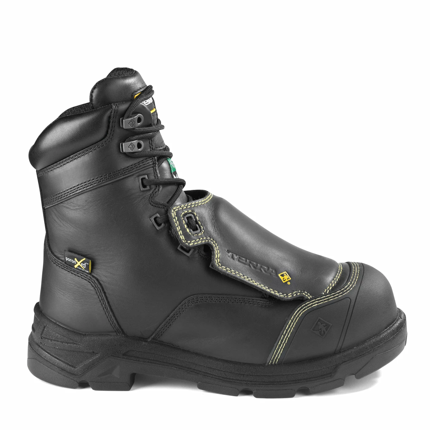 Terra Safety Footwear 8 Inch Safety Boots Terra VRTX 8000 Composite Toe 8" External Metguard Men's Safety Work Boots | Sizes 7 - 16 4 Terra Safety Footwear 8 Inch Safety Boots Terra VRTX 8000 Composite Toe 8" External Metguard Men's Safety Work Boots | Sizes 7 - 16