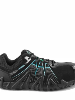 Terra Safety Footwear Terra Spider X Composite Toe Women's Safety Shoes | Black/Aqua | Sizes 5 - 10