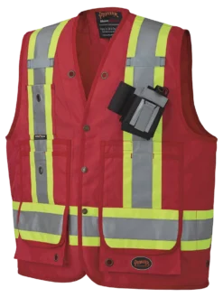 Pioneer CSA Surveyor's/Supervisor's Safety Vest - 600D Poly Oxford With PU Coating | Sizes Small - 5XL Hi-Vis Work Wear