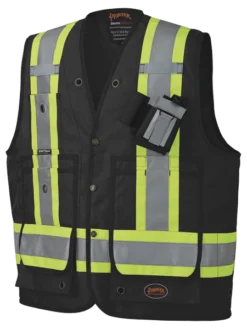 Pioneer CSA Surveyor's/Supervisor's Safety Vest - 600D Poly Oxford With PU Coating | Sizes Small - 5XL Hi-Vis Work Wear