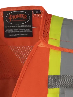 Hi-Vis Work Wear Pioneer Hi Viz Drop Shoulder Poly/Cotton Tear-Away Surveyor's Safety Vest | Sizes Small - 4XL
