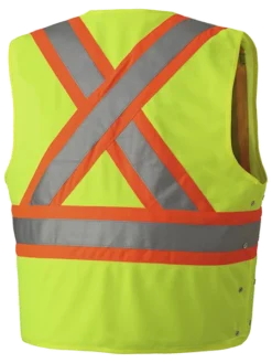 Pioneer Hi Viz Safety Vest - Tricot Poly Interlock - Adj. Sides | S/M - 4/5X Large Hi-Vis Work Wear